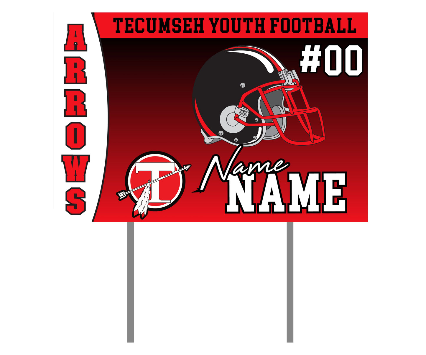 Tecumseh youth football and cheer fundraiser | Yard Sign | Football