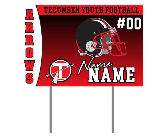 Tecumseh youth football and cheer fundraiser | Yard Sign | Football